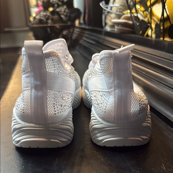 Fashion Nova Glittering Silver and White Women's Sneakers - Picture 3 of 7